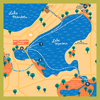 Map of lake in Madison, WI